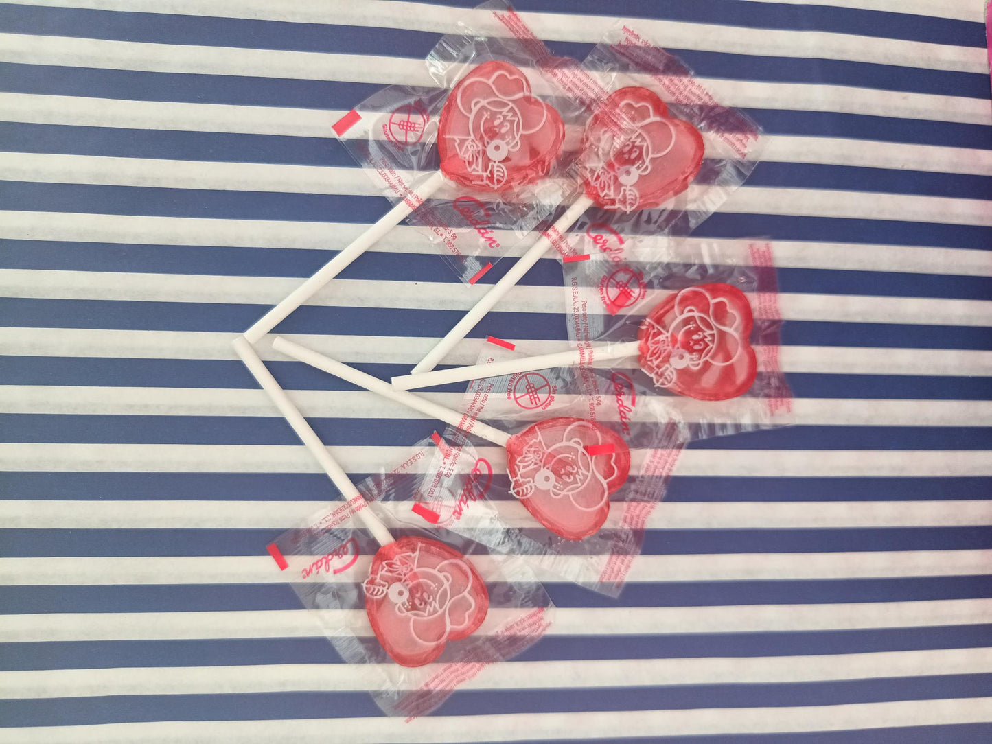Sucettes coeur lot de 5